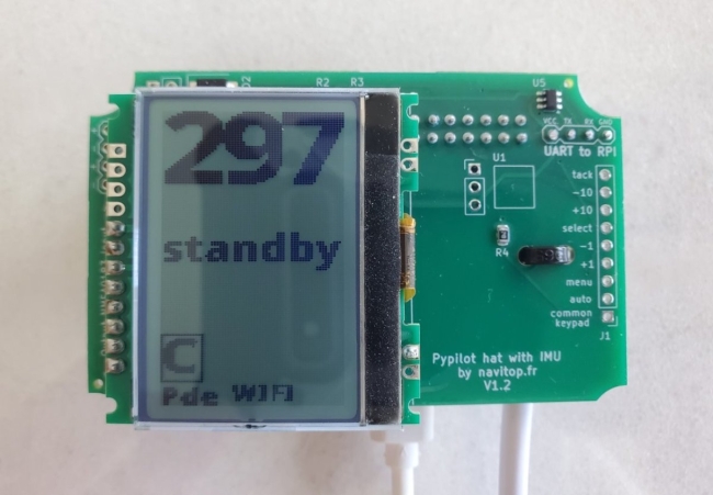 HS - 50€ - HAT pypilot with NMEA0183 port and keyboard pins, without RF remote controlsreceiver