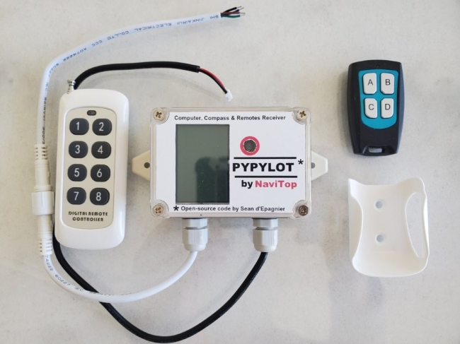 CR - €135 (+20% VAT) - Pypilot-tinypilot Watertight Autopilot Computer by NaviTop with Radio Remote Controls, Ready to Use